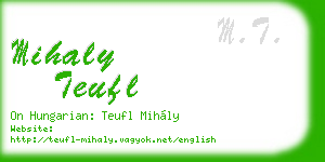 mihaly teufl business card